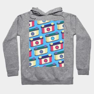 Retro Pinhole Camera Pattern - True Summer Seasonal Color Palette Hoodie